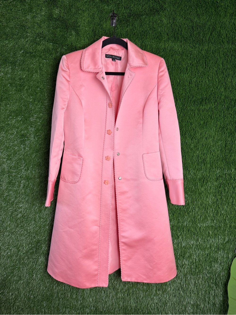 Nipon Boutique Pink Longline Trench Coat